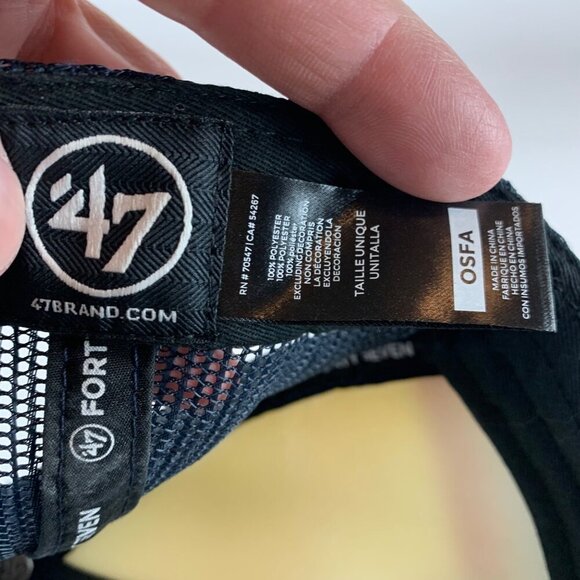 California Angels White Navy Blue 47 Brand Cooperstown Collection Trucker Hat - Picture 6 of 6